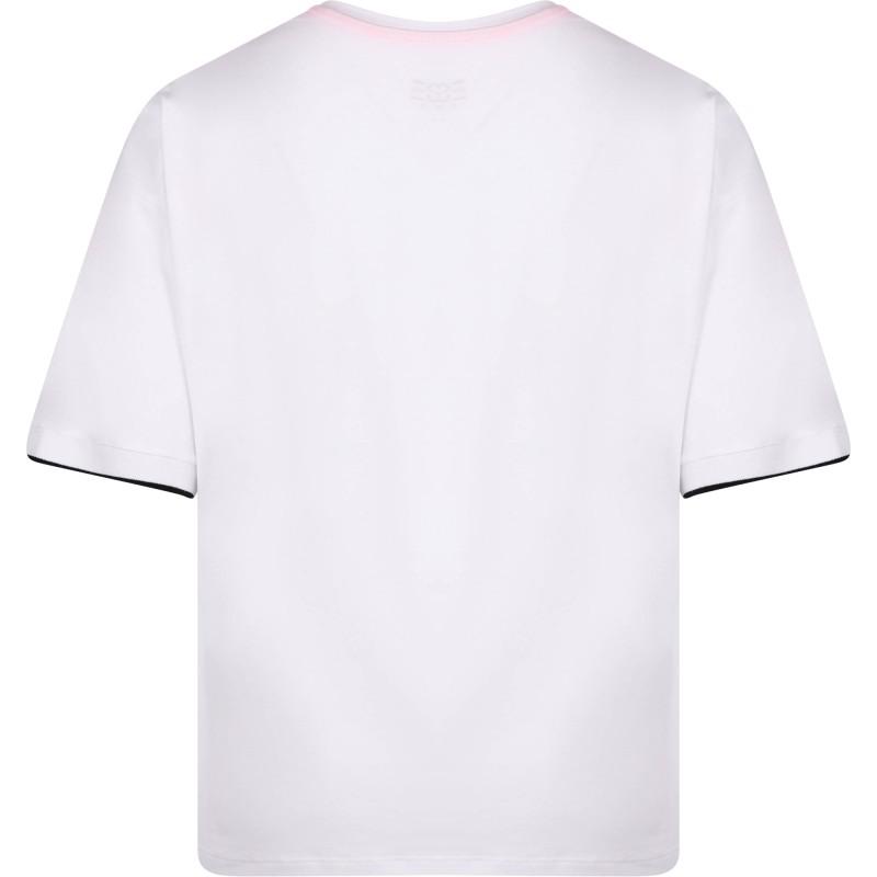 Esprit Be connected logo t shirt in white