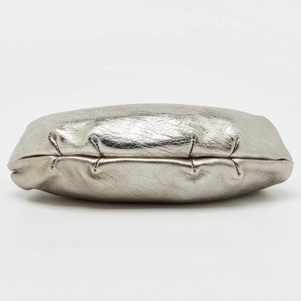 Marni Marni Silver Leather Twisted Lock Clutch 6