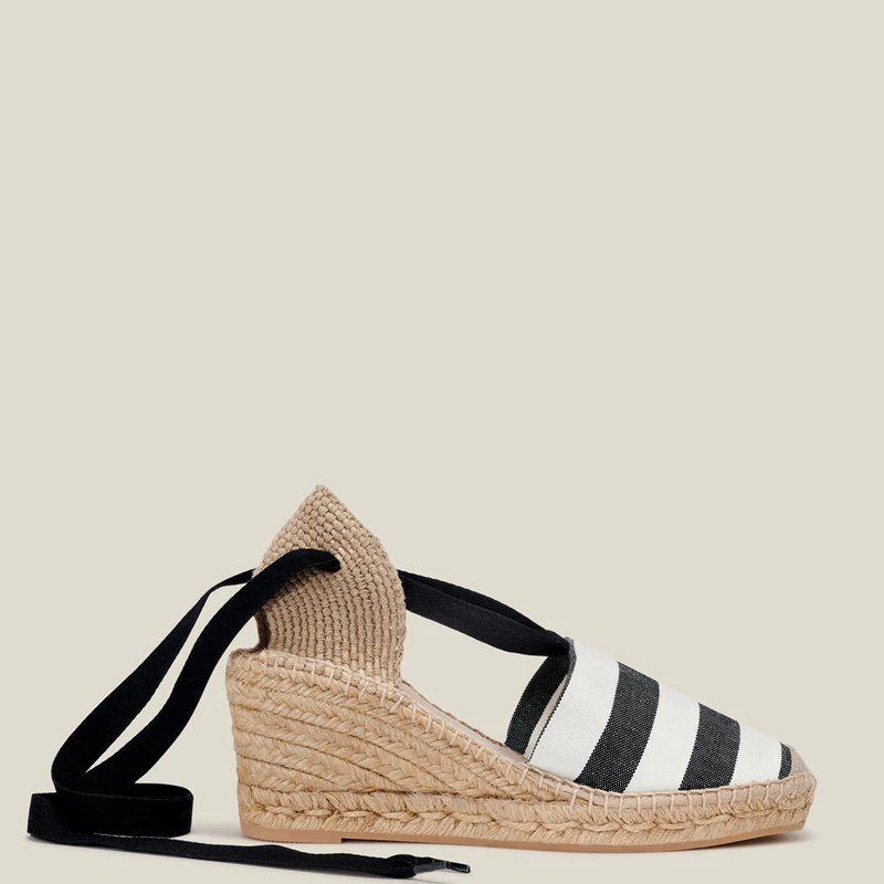 Naguisa Anni Espadrille Black Stripes 1