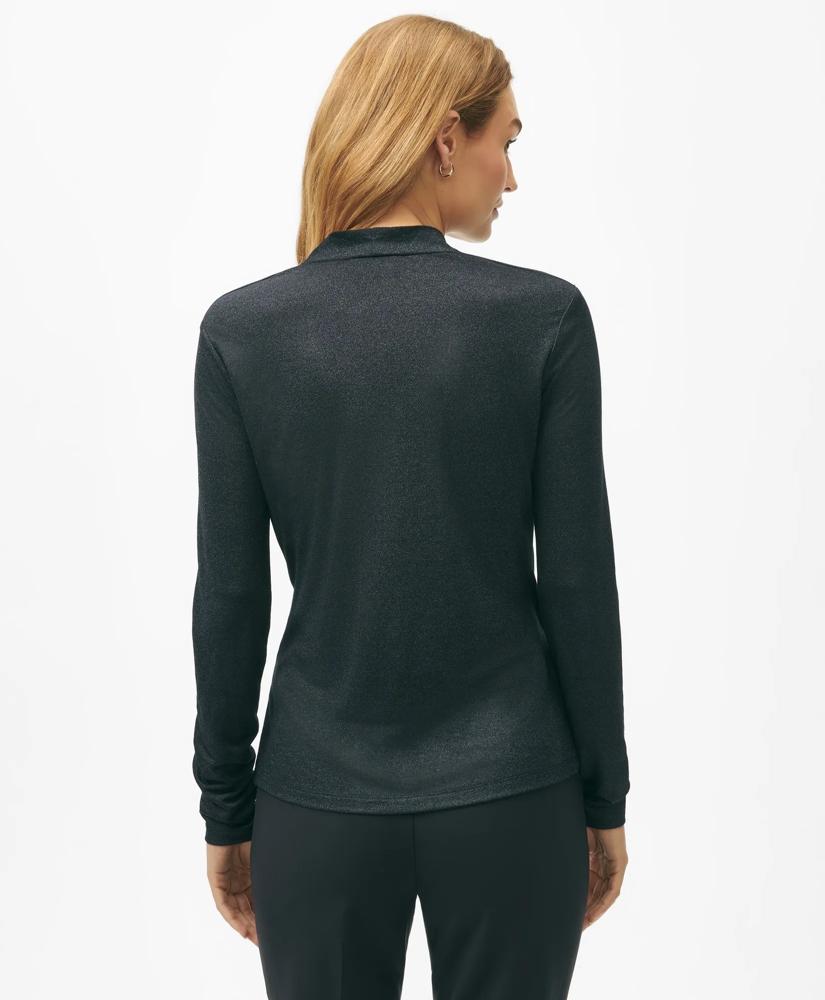 Brooks Brothers Faux Wrap Long-Sleeve Top