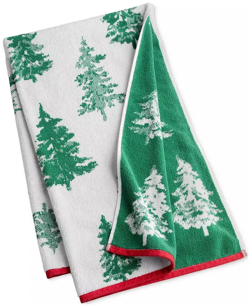 Martha Stewart Collection Jacquard Holiday Bath Towel, 30" x 54 ...