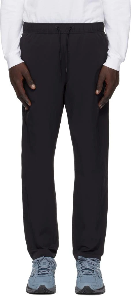 REIGNING CHAMP Black Nylon Oxford Team Track Pants 1
