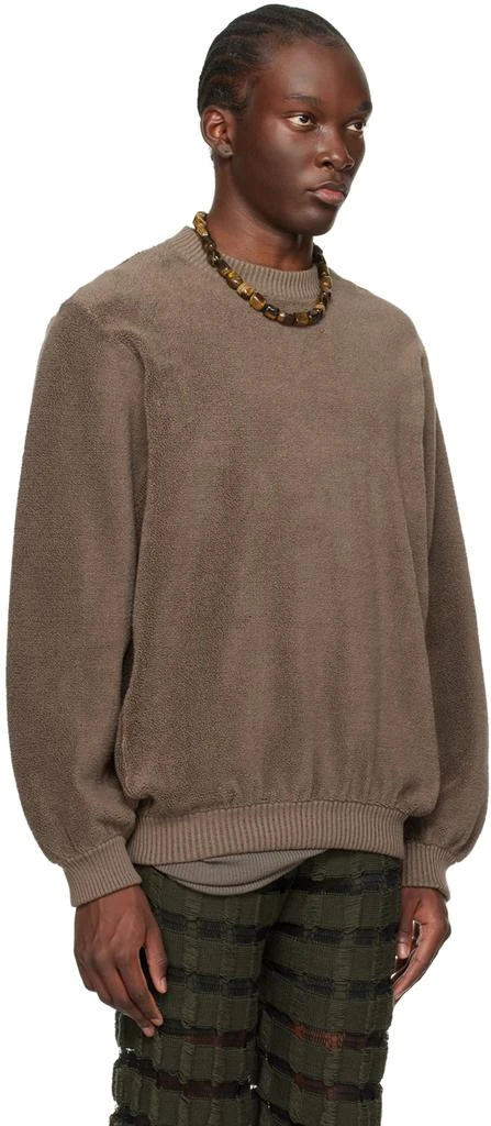 Isa Boulder SSENSE Exclusive Brown Towel Sweater 2