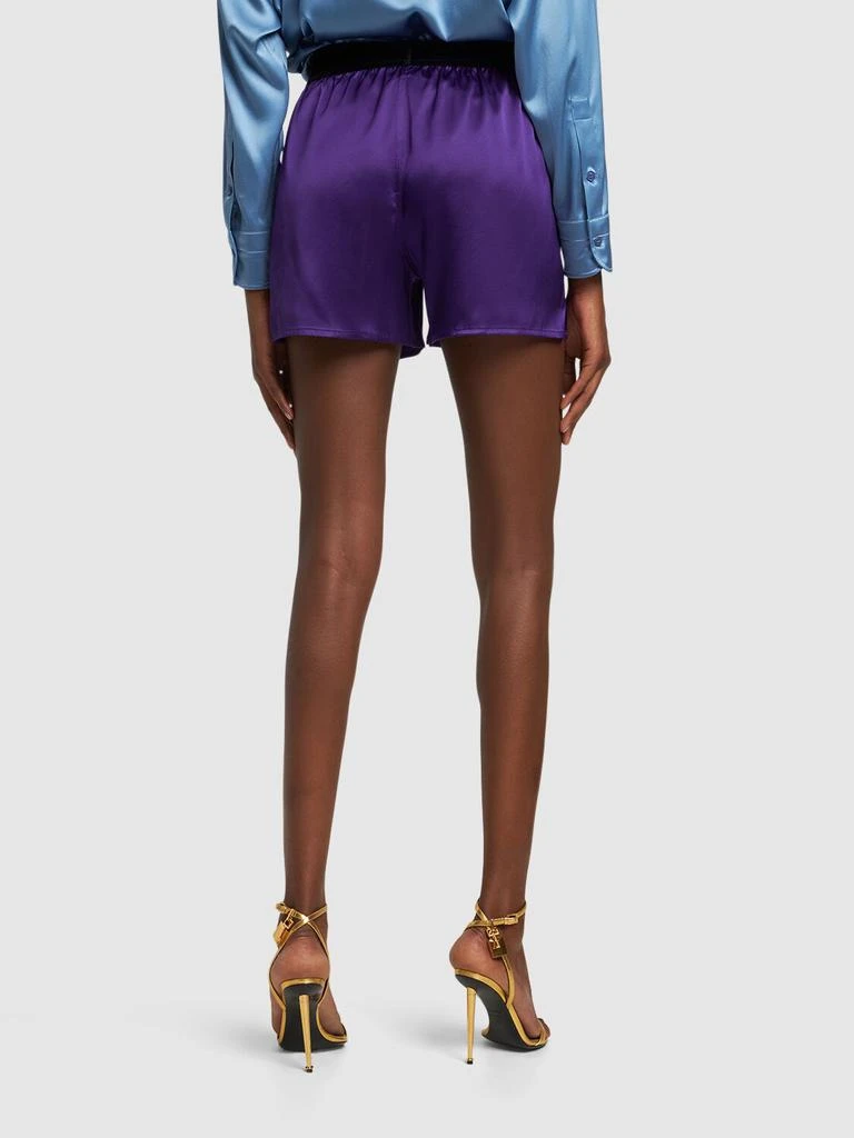 Tom Ford Logo Silk Satin Mini Shorts 2