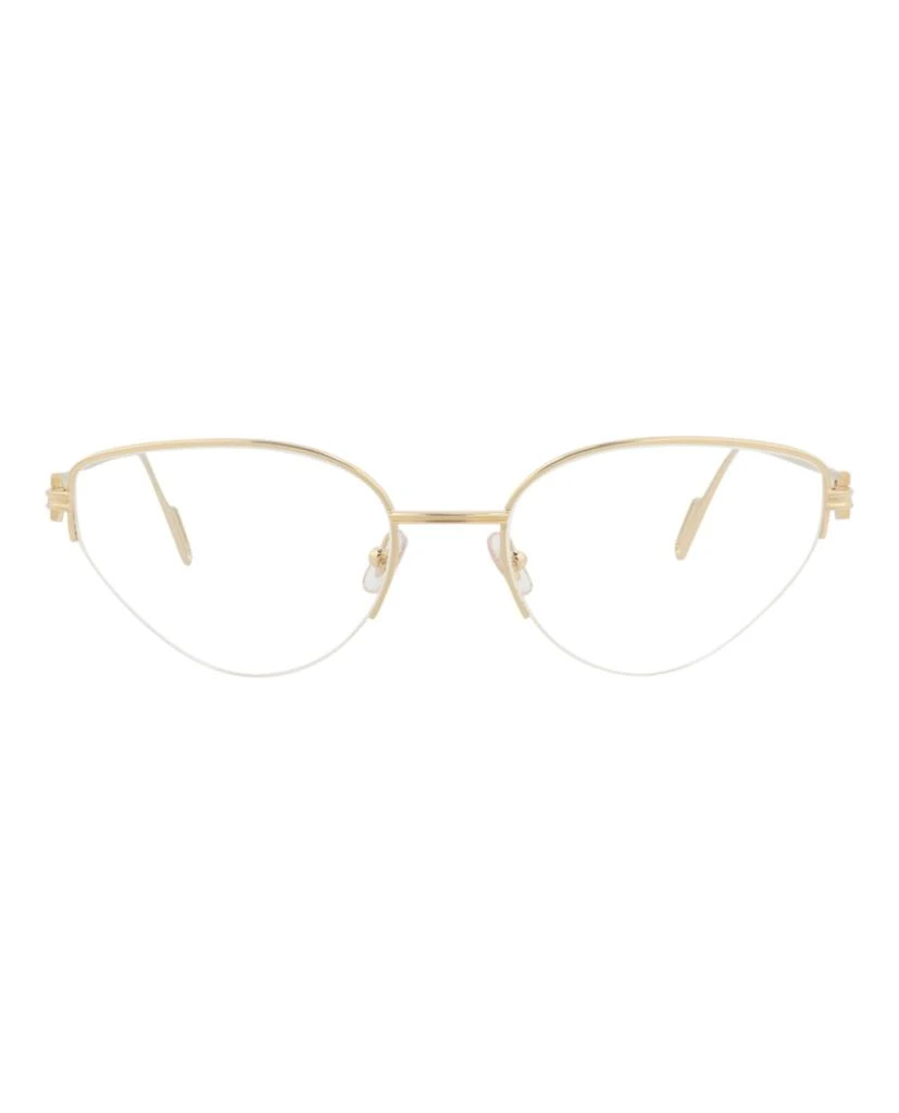 Cartier Cat Eye-Frame Metal Optical Frames