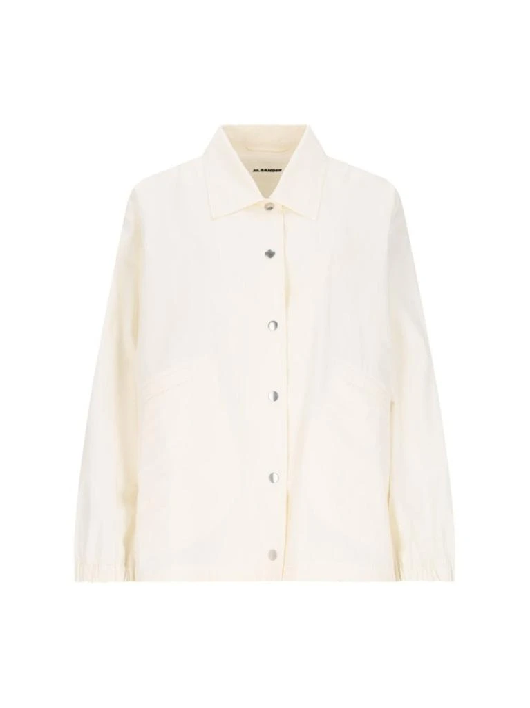 Jil Sander Logo Single-Breasted Jacket – Off-White
