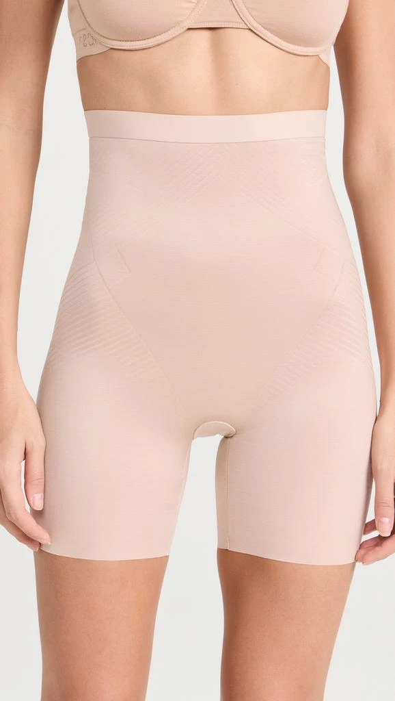 SPANX High Waist Mid-Thigh Shorts, Petite 1