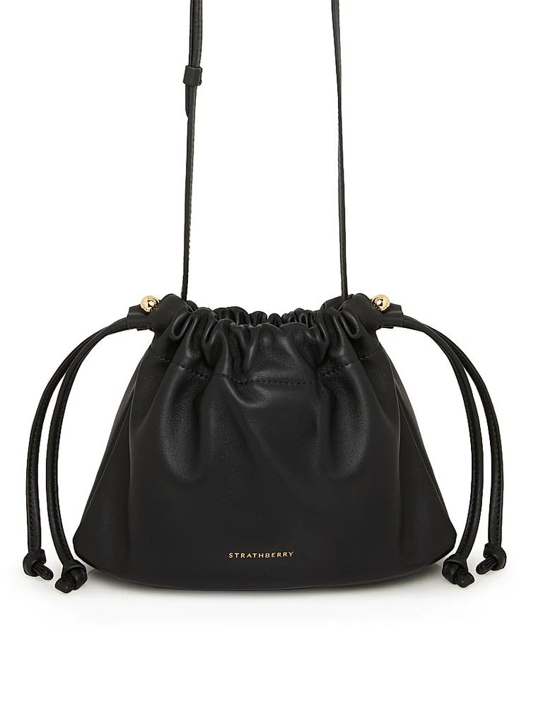 Strathberry Charlotte Midi Leather Drawstring Bag