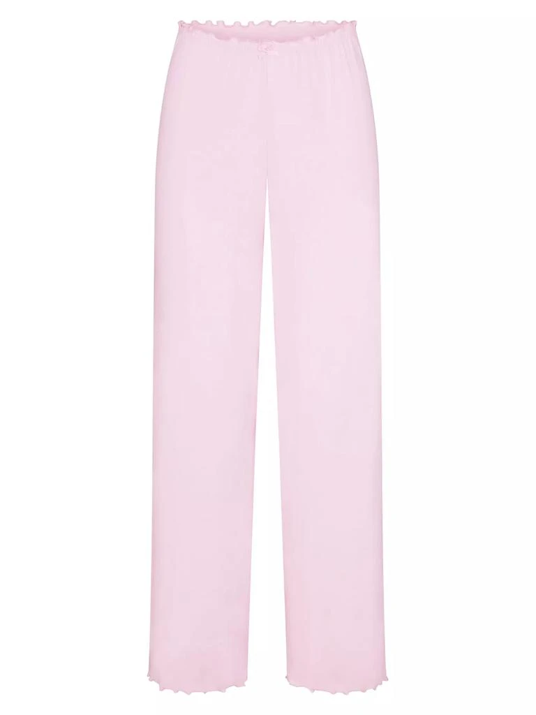 SKIMS Logo Pointelle Straight Leg Pants 1