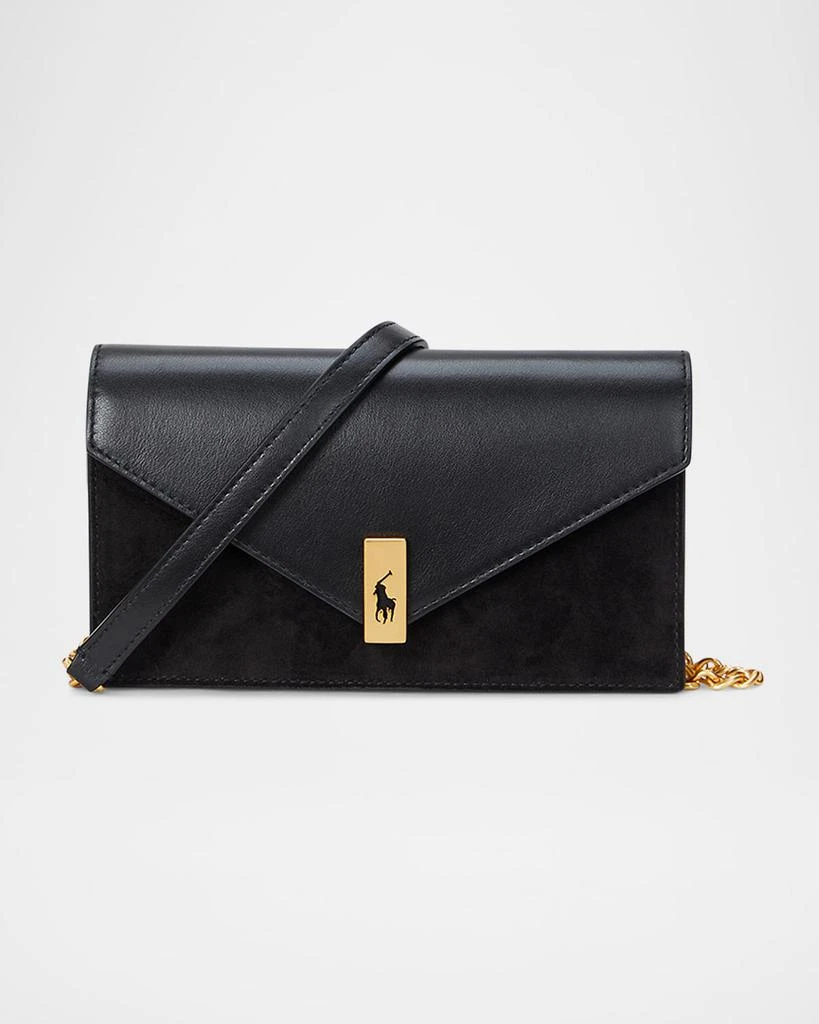 Ralph Lauren Polo ID Suede-Leather Chain Wallet & Bag 1