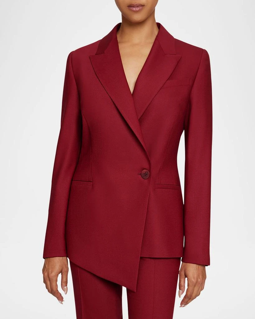 Santorelli Single-Button Asymmetric Blazer 4