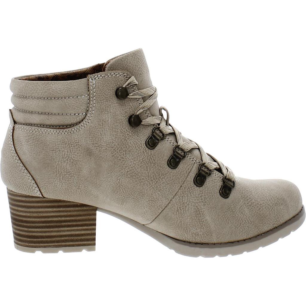 B.O.C. Alder Womens Faux Leather Block Heel Hiking Boots