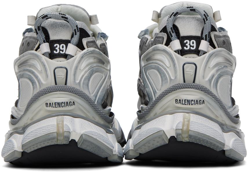 Balenciaga Gray & White Runner Sneakers