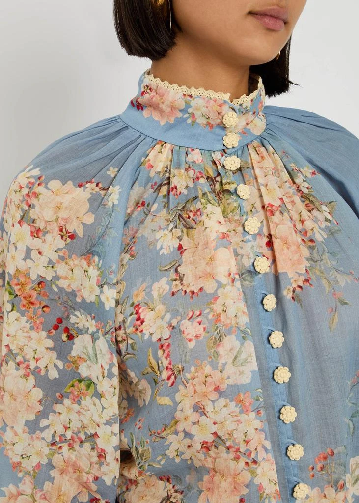Zimmermann Cascadian floral-print ramie blouse 5