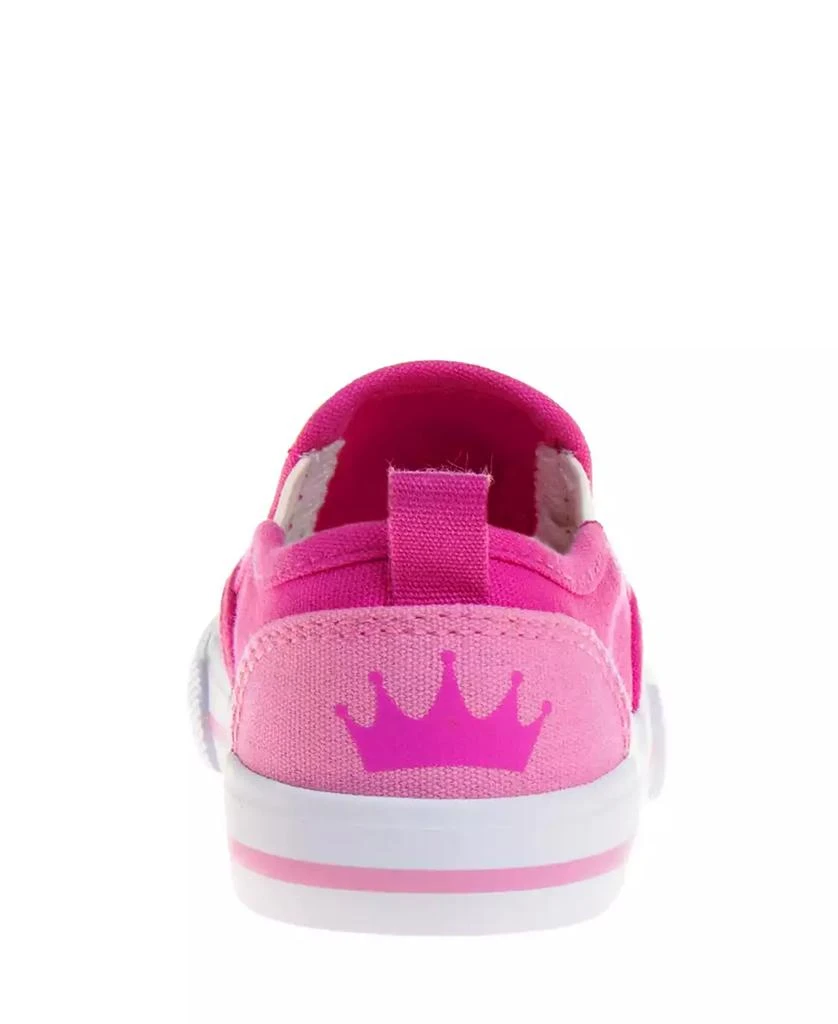 Disney Little Girls Princess Slip On Canvas Sneakers 3