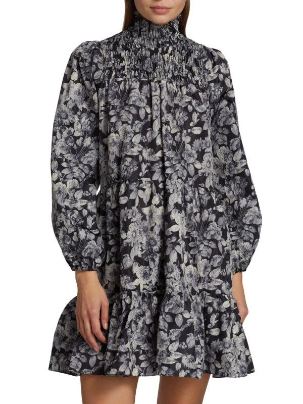 Cinq à Sept Alicia Floral Tiered Minidress 1