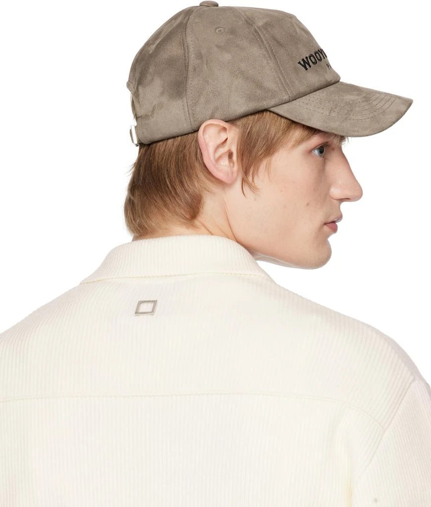 WOOYOUNGMI Beige Faux Suede Ball Cap 3