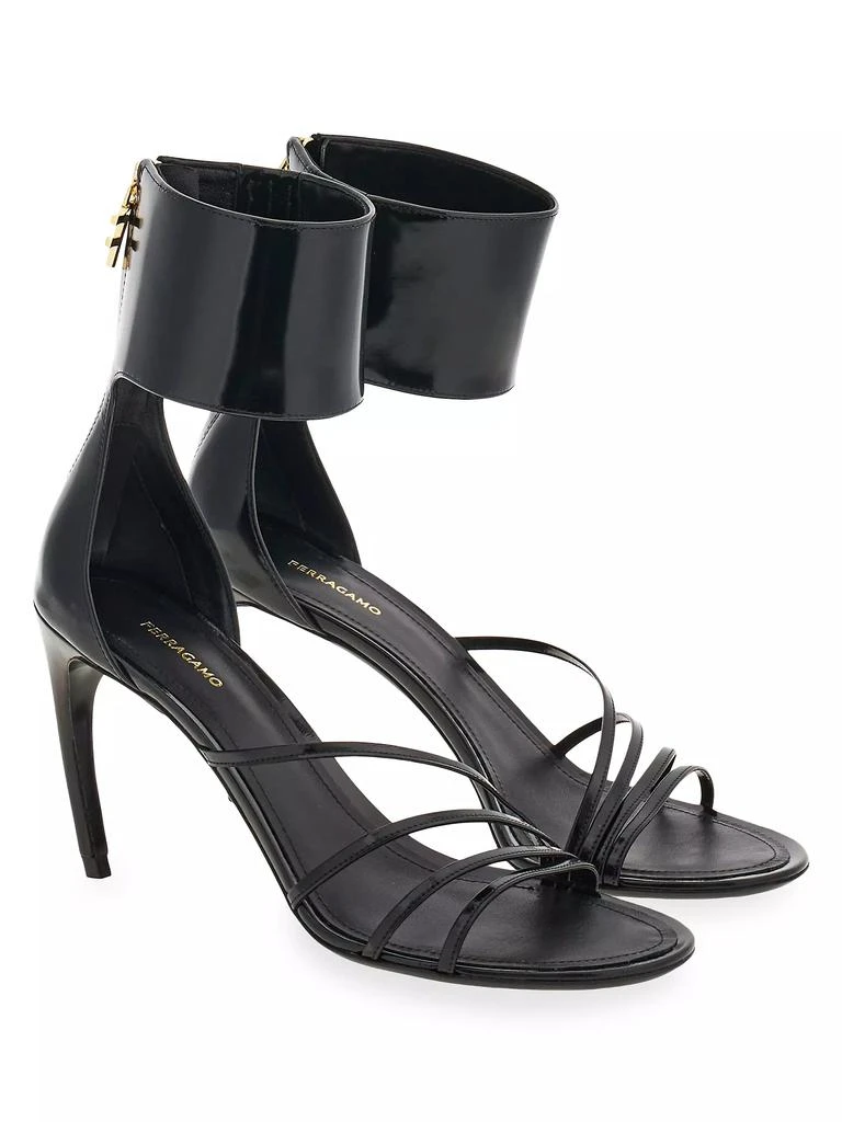 Salvatore Ferragamo Clethra 85MM Leather Sandals 2