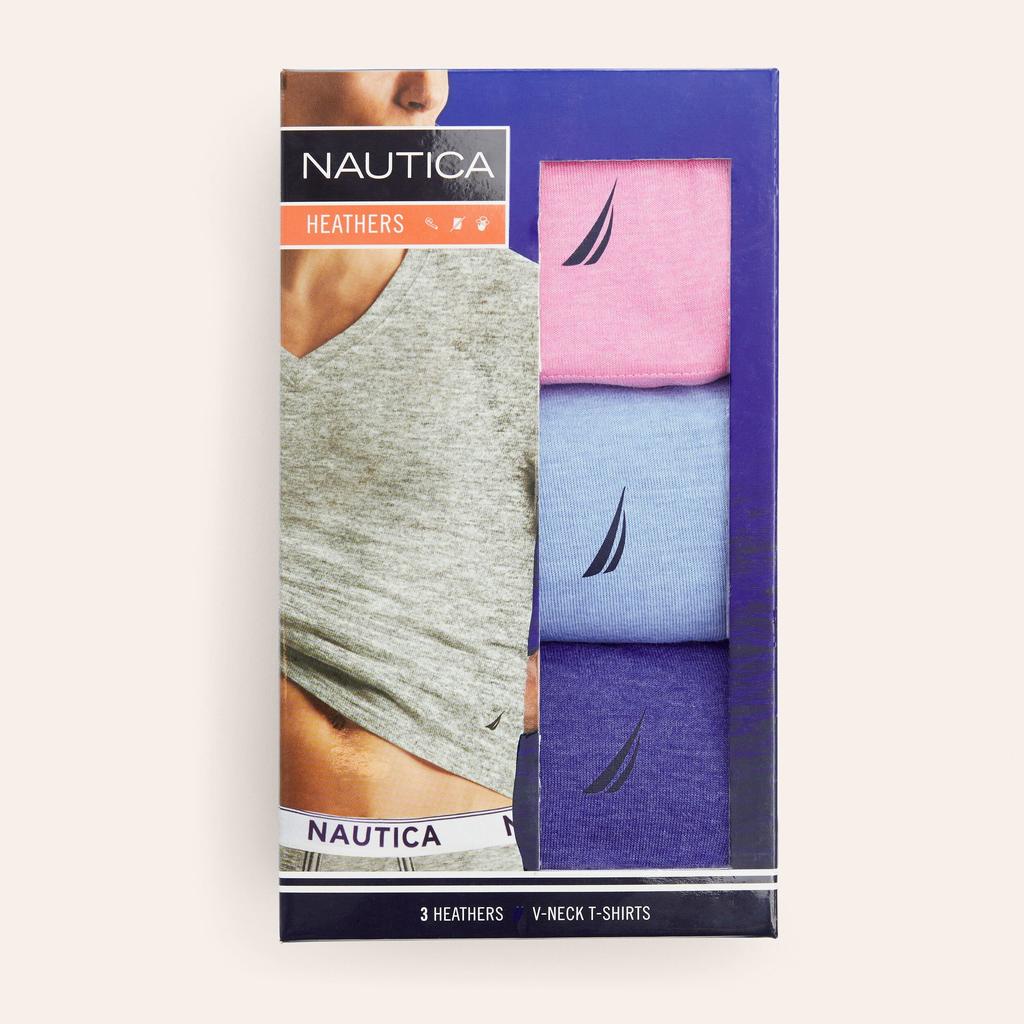 Nautica Nautica Mens Heather V-Neck T-Shirts, 3-Pack