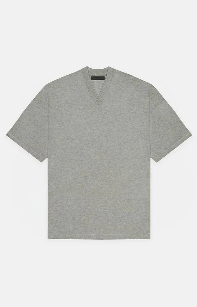 Essentials Dark Heather Oatmeal V-Neck T-Shirt 6