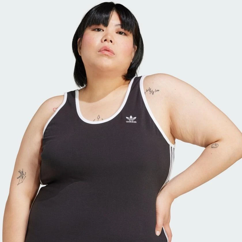 Adidas Women
s  Adicolor 3-Stripes Tank Dress Maxi (Plus Size) 4