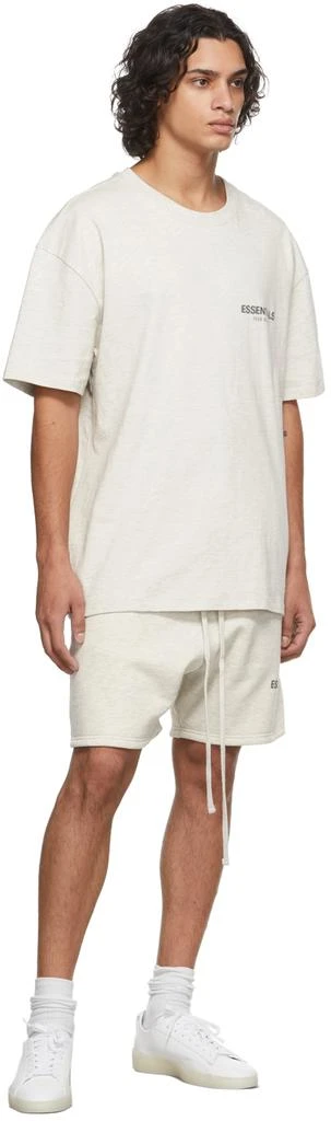 Essentials Off-White Fleece Shorts 4