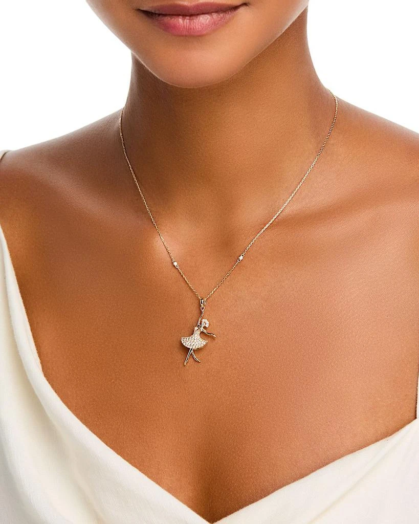 Bloomingdale
s Fine Collection Diamond Ballerina Pendant Necklace in 14K Yellow Gold, 0.55 tcw 2