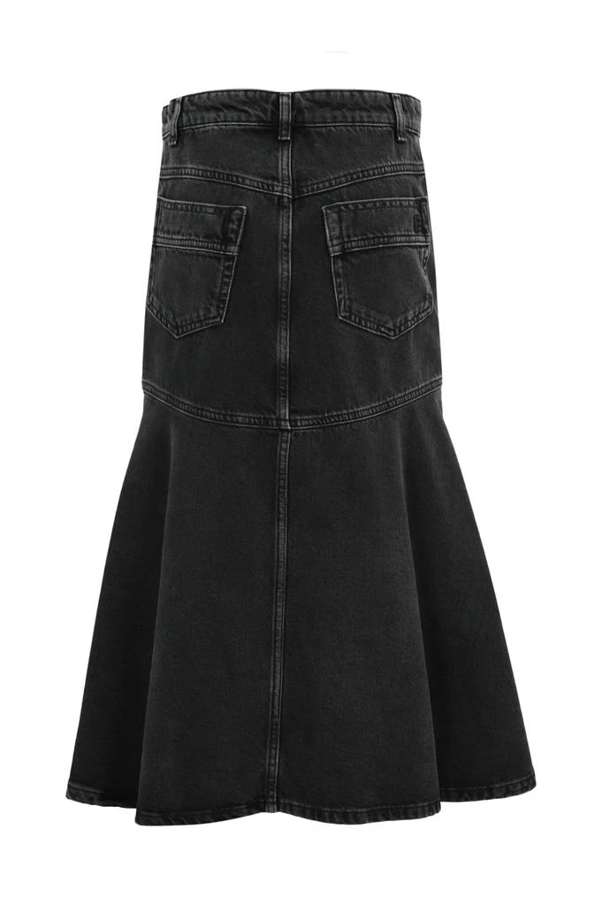 PHILOSOPHY di LORENZO SERAFINI Black Denim Midi Skirt 2