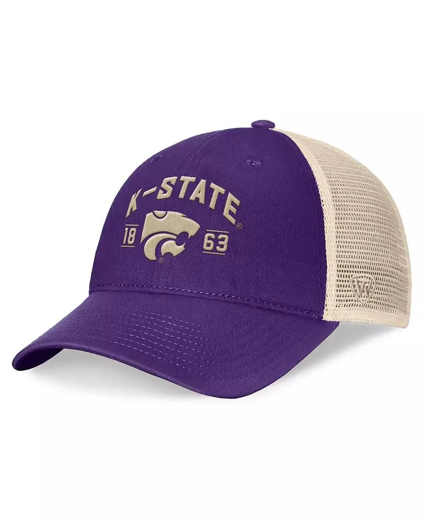 Top of the World Men's Purple Kansas State Wildcats Heritage Waylon Trucker Adjustable Hat 1