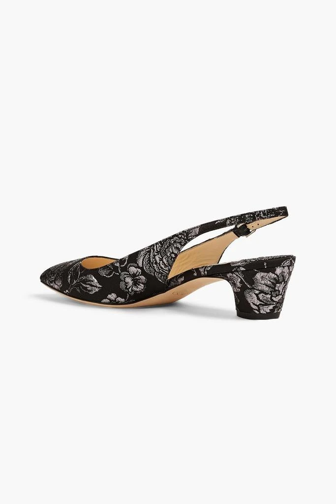 JIMMY CHOO Gemma 40 metallic brocade slingback pumps 3