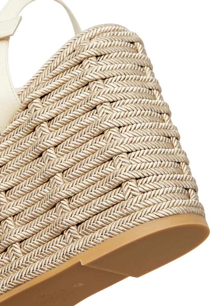 Valentino 110 VLogo leather wedge sandals 39-IT39-UK6 Valentino 110 VLogo leather wedge sandals 39-IT39-UK6