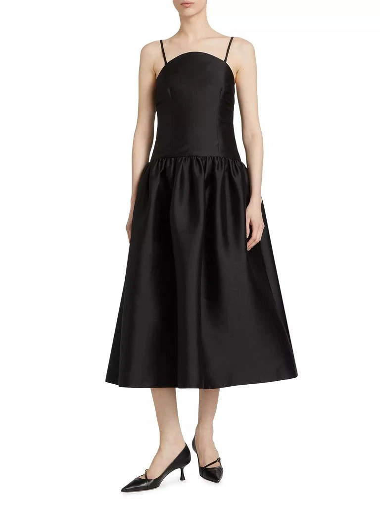 Self Portrait Taffeta Midi-Dress 3