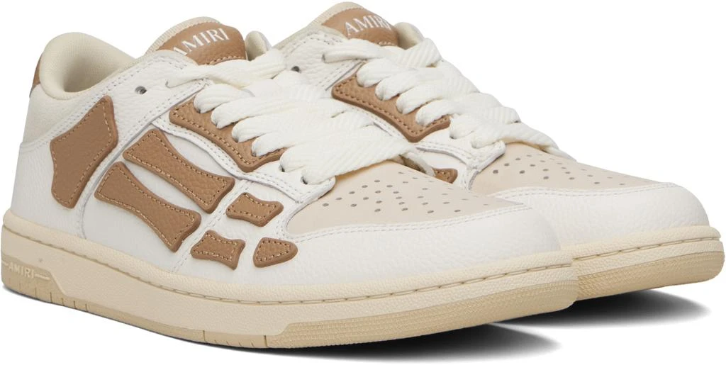 AMIRI White & Tan Skel Top Low Sneakers 4