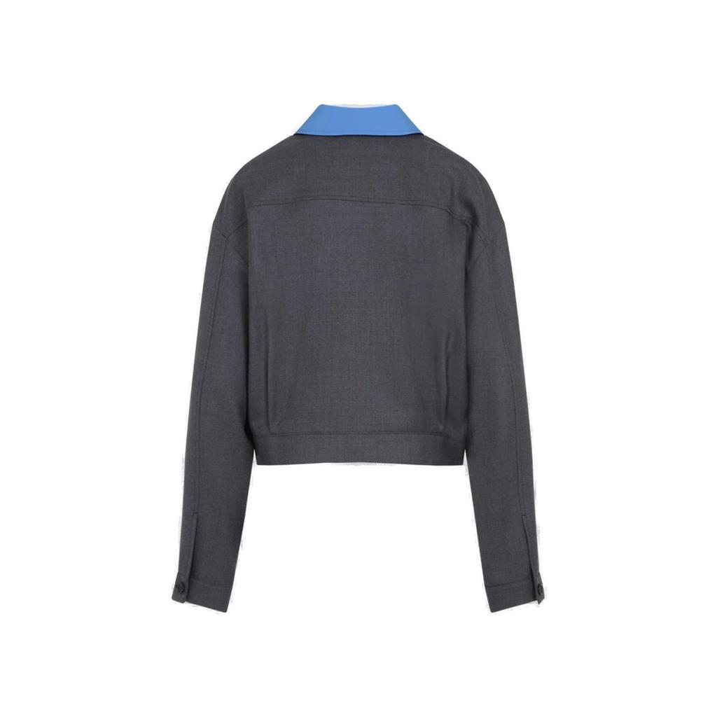 Miu Miu Miu Miu Logo Patch Shirt Jacket - Shirts - Compare