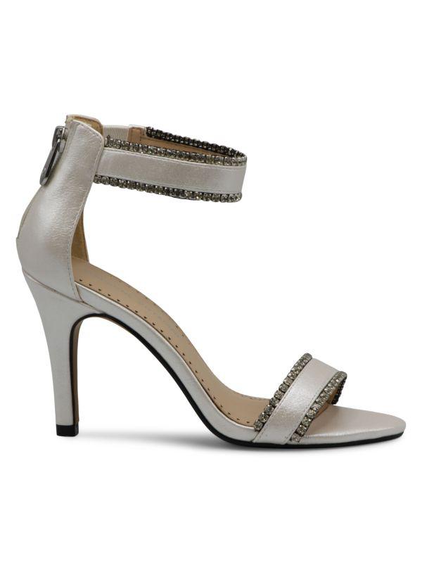 Adrienne Vittadini Gracy Rhinestone Heel Sandals