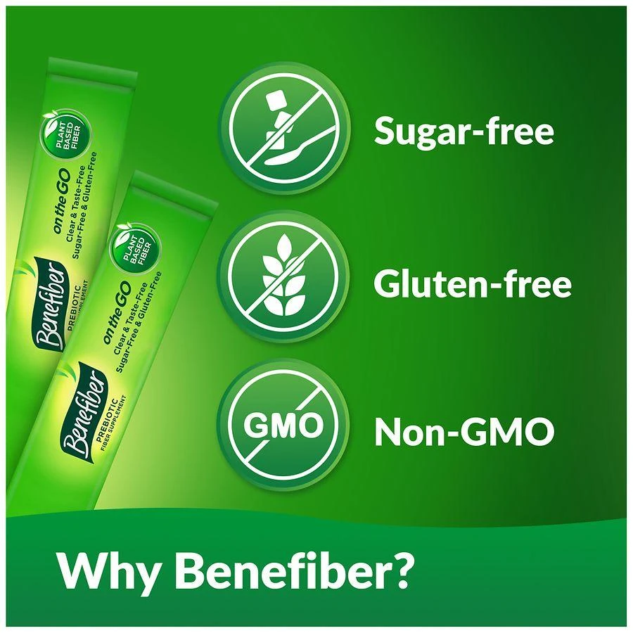 Benefiber Daily Prebiotic On the Go Fiber Supplement Powder Unflavored 8