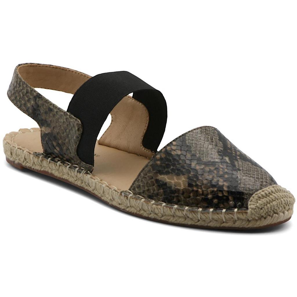 Adrienne Vittadini Angelo Womens Canvas Slingback Flat Sandals