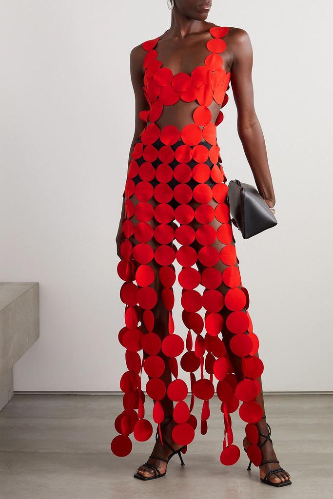 A.W.A.K.E. Mode Cutout crepe maxi dress