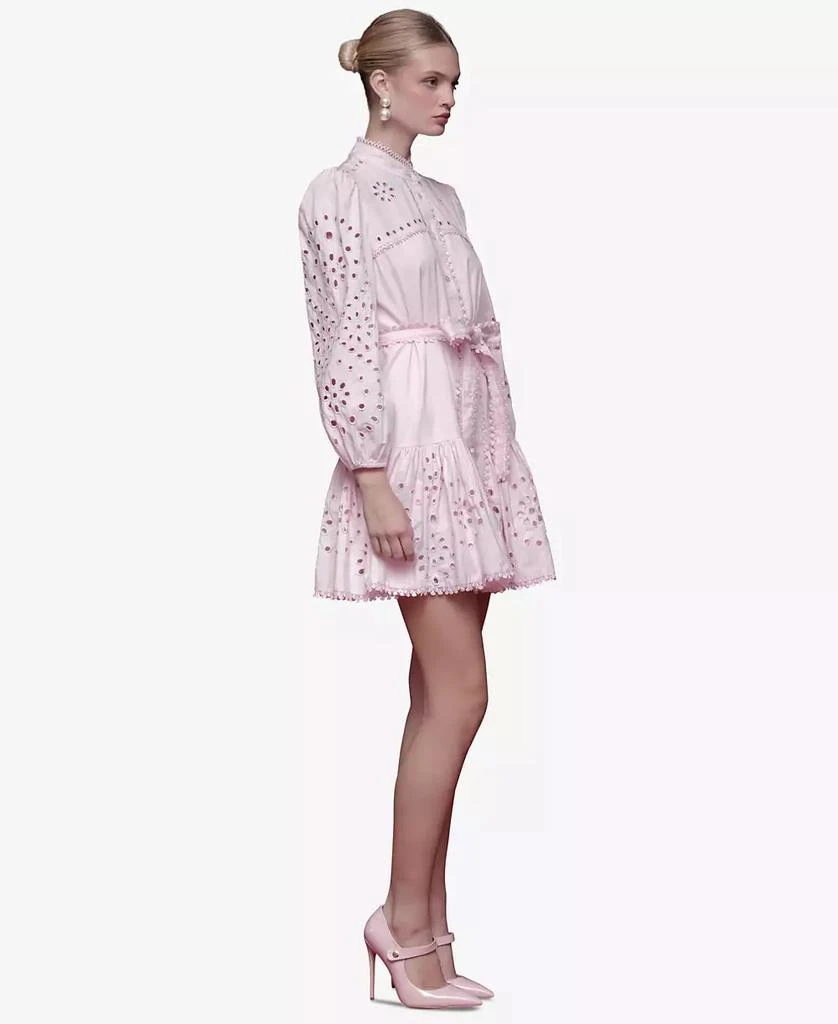 Avec Les Filles Women
s Eyelet Cotton Lined Shirt Dress 3