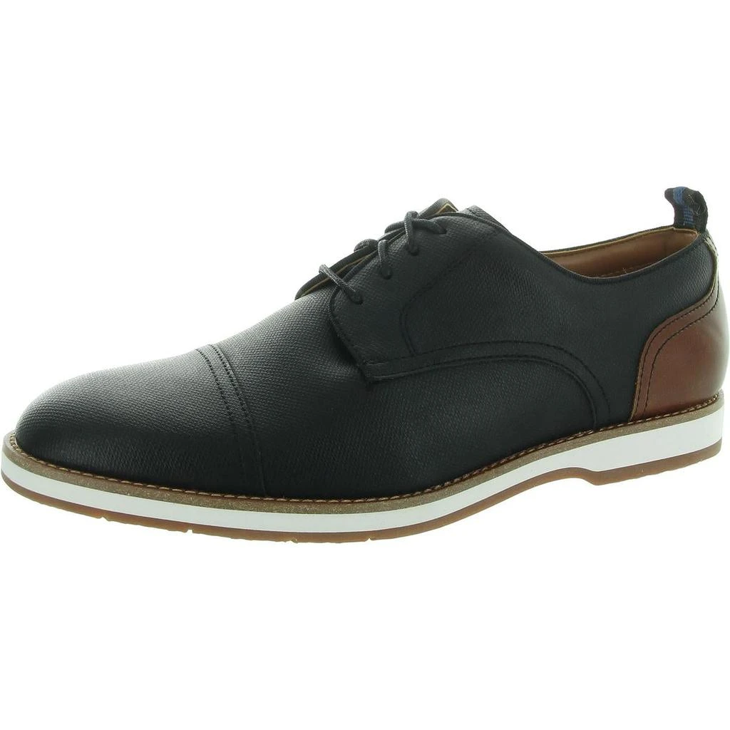 Steve Madden Saverio Mens Lace-Up Faux Leather Derby Shoes 1