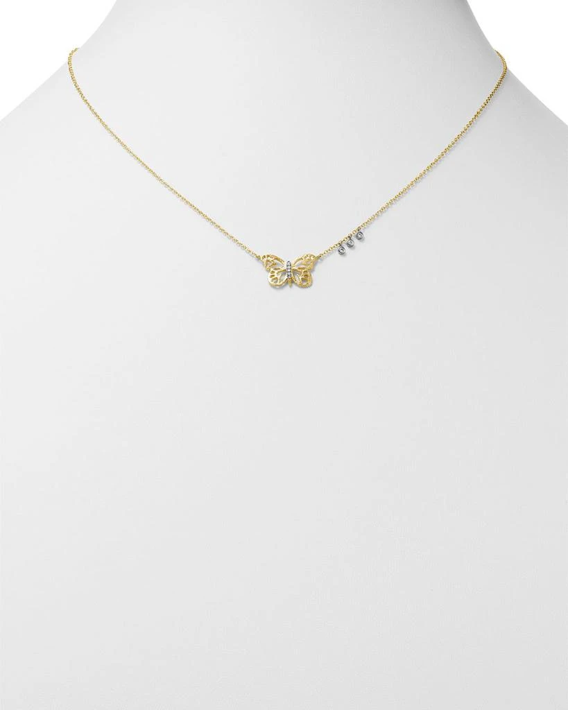 Meira T 14K White & Yellow Gold Butterfly Pendant Necklace, 16" 2