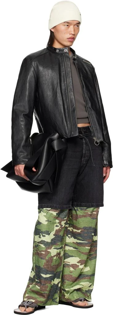 Acne Studios Black Loose-Fit Denim Shorts 4