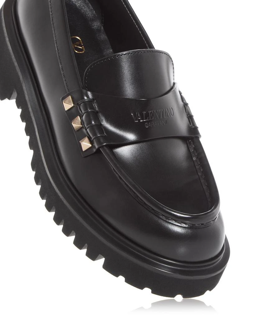 Valentino Women's Rockstud Lug Sole Loafers 6