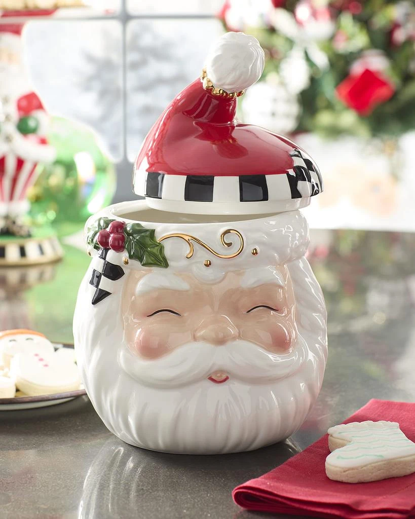 MacKenzie-Childs Nick's Pick Santa Cookie Jar 2