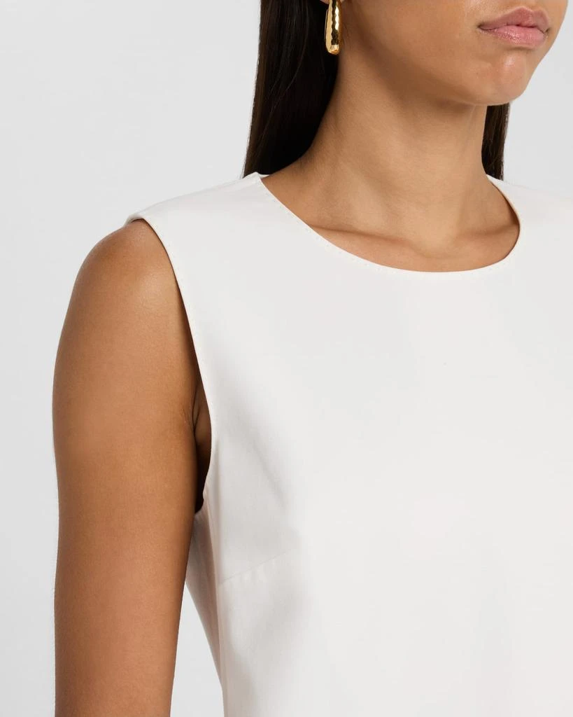Lafayette 148 New York Sleeveless Cotton-Blend Shift Dress 5