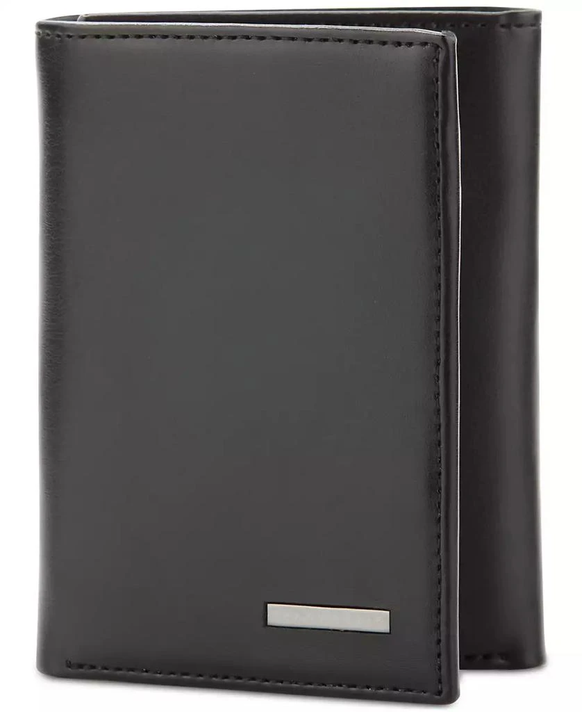 Perry Ellis Portfolio Men's Slim Leather Trifold Wallet 1