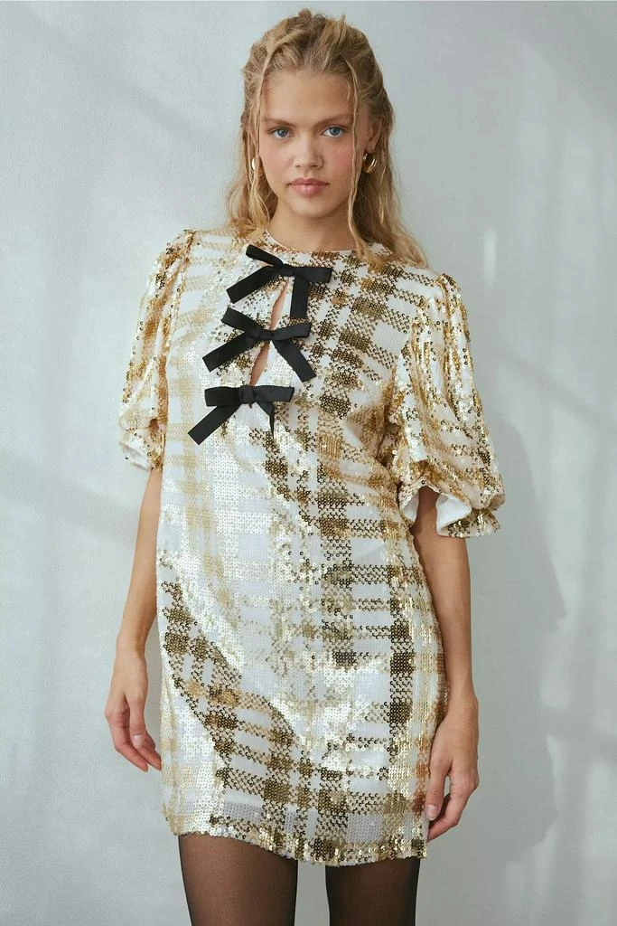Sister Jane Dream Allusions Sequin Bow Mini Dress  On Sale Now with Up to  87% Off | Discover Exclusive Deals & Savings at BeyondStyle  Authentic  Sister Jane Women's|womens|Dresses with Limited-Time