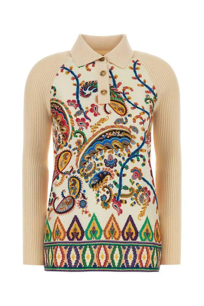 ETRO Etro Long-Sleeved Knitted Polo Shirt