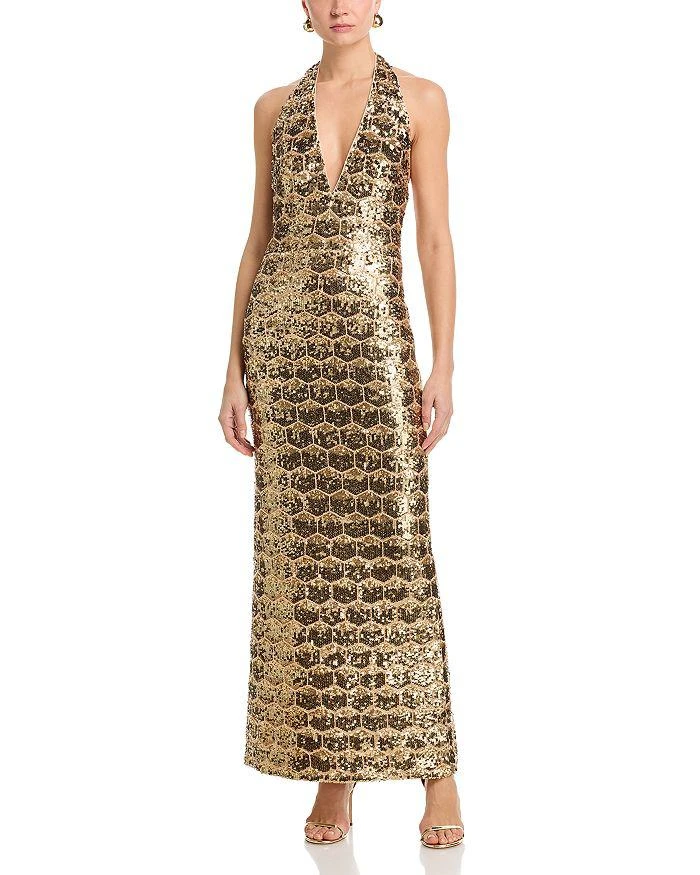 Shop Reyna Abstract Sequined Halterneck Gown on Sale at BeyondStyle  Get  51% Off Reyna Abstract Sequined Halterneck Gown with Limited-Time Flash  Deals, Exclusive Discounts, and Special Offers. Enjoy Unbeatable Savings on