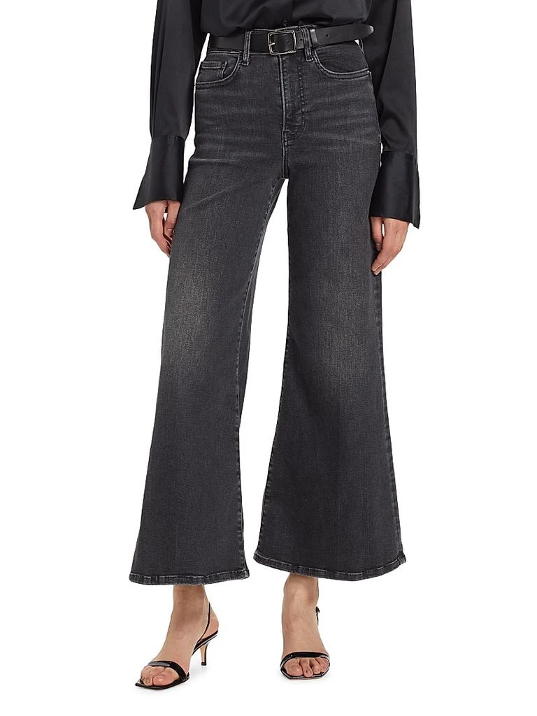 FRAME Le Palazzo High-Rise Cropped Wide-Leg Flare Jeans 3